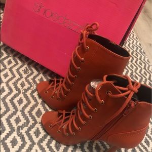Shoedazzle Lace Up Bootie